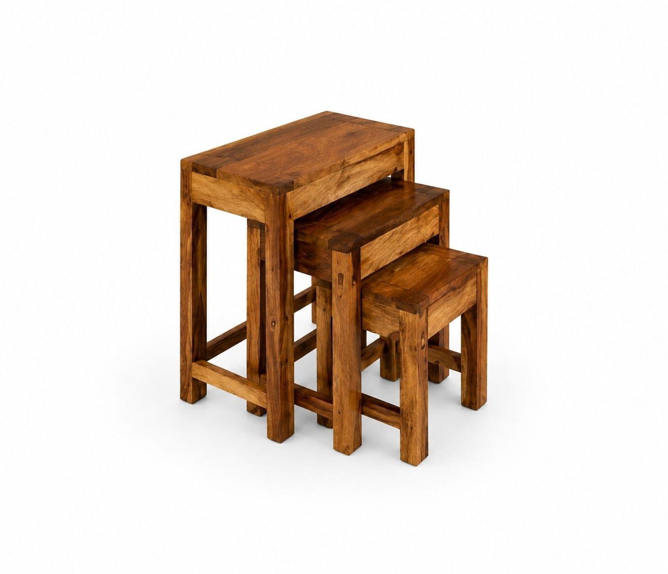 Image 3 for Sonu Stool (Set of 3) Sheesham Wood (BGPKU) (OWD)