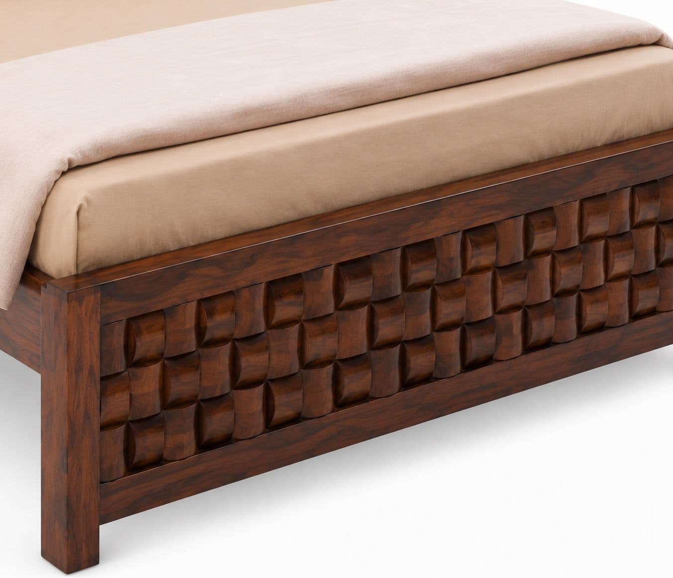 Image 5 for Niwar King Cot Sheesham Wood (BGPKU) (OWD)