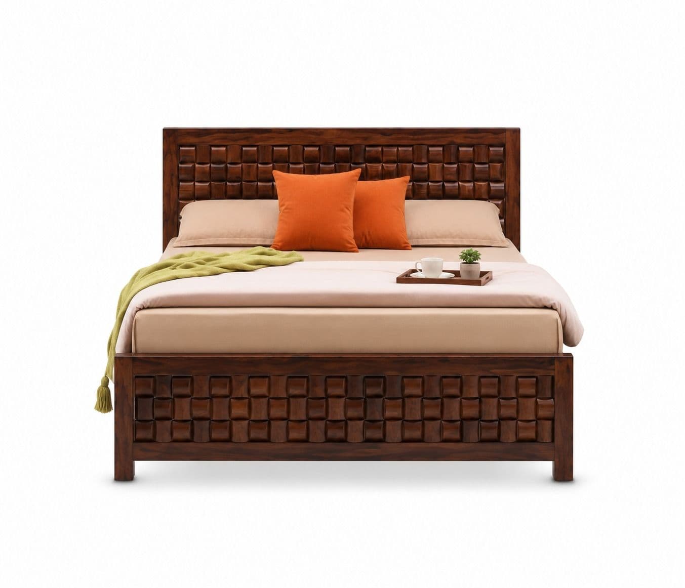 Image 3 for Niwar King Cot Sheesham Wood (BGPKU) (OWD)