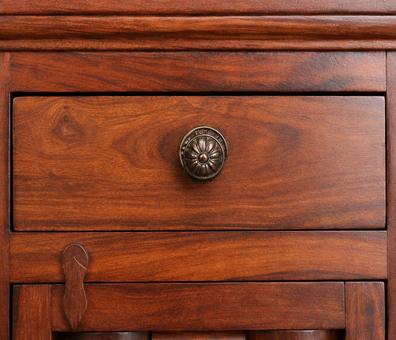 Image 5 for Niwar Bedside Table Sheesham Wood (BGPKU) (OWD)