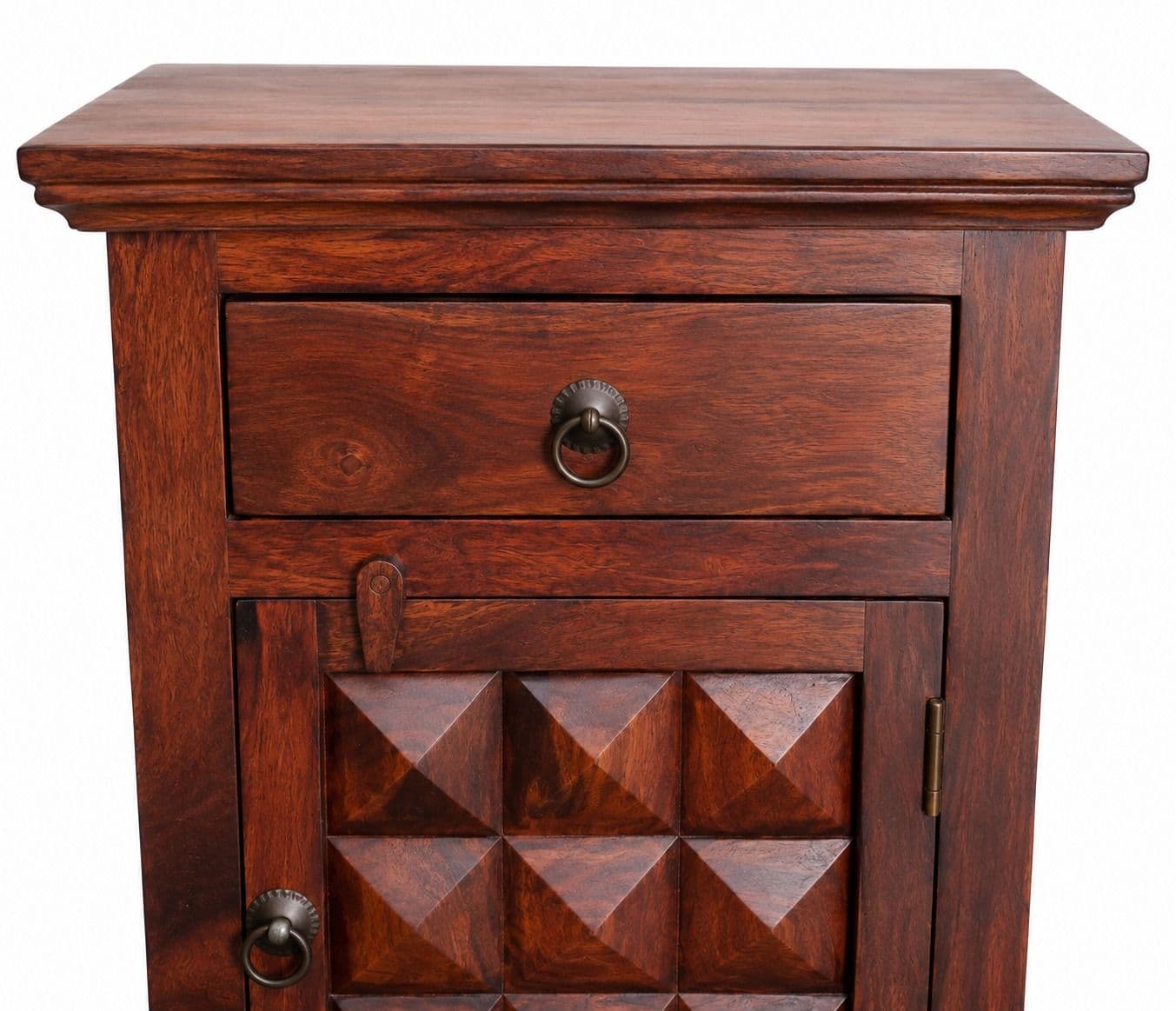 Image 3 for Diamond Bedside Table Sheesham Wood (BGPKU) (OWD)