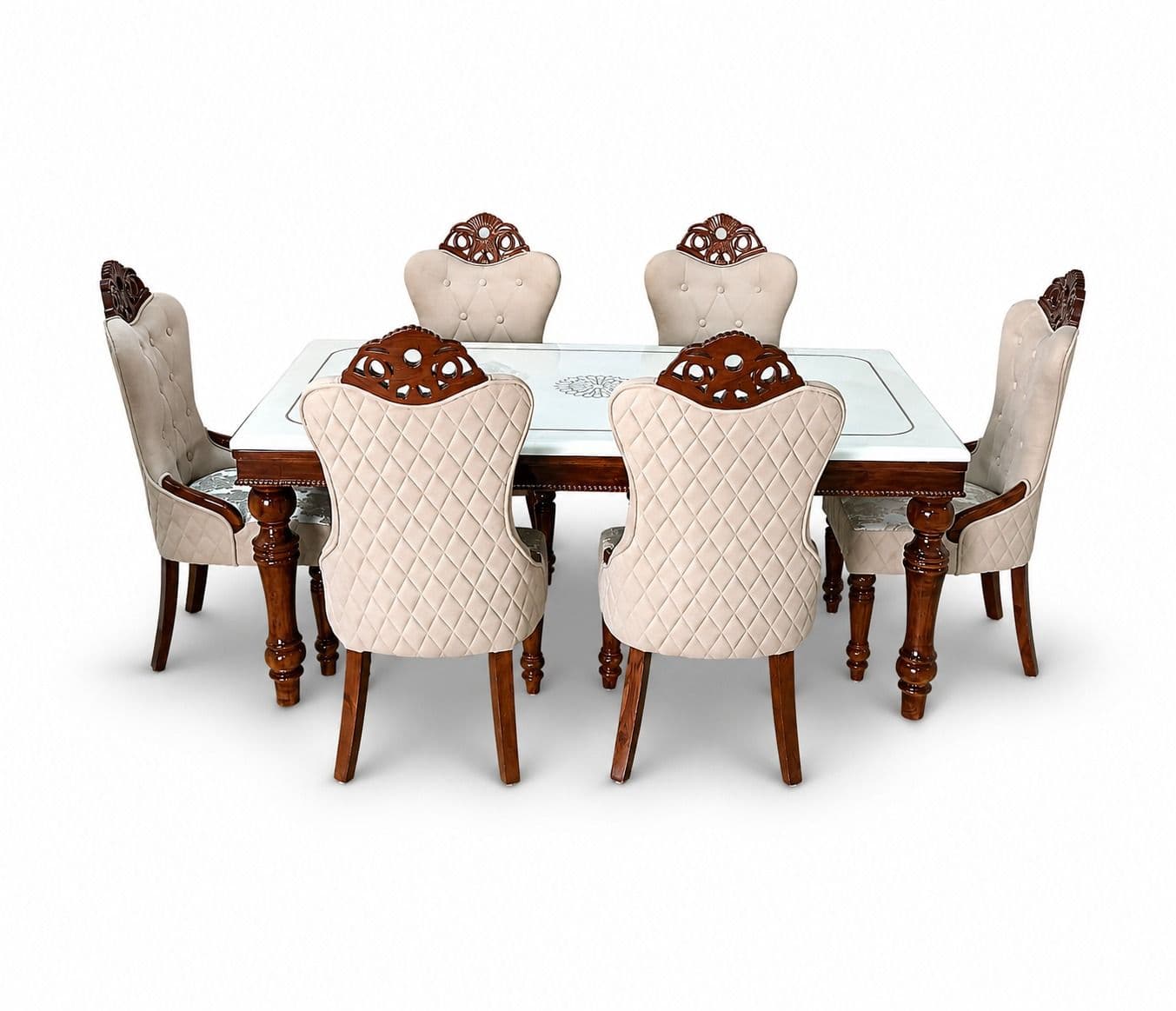 Image 6 for Ring Goli 1+6 Seater Dining Set ( RCH TD)(OWD)(BTM)