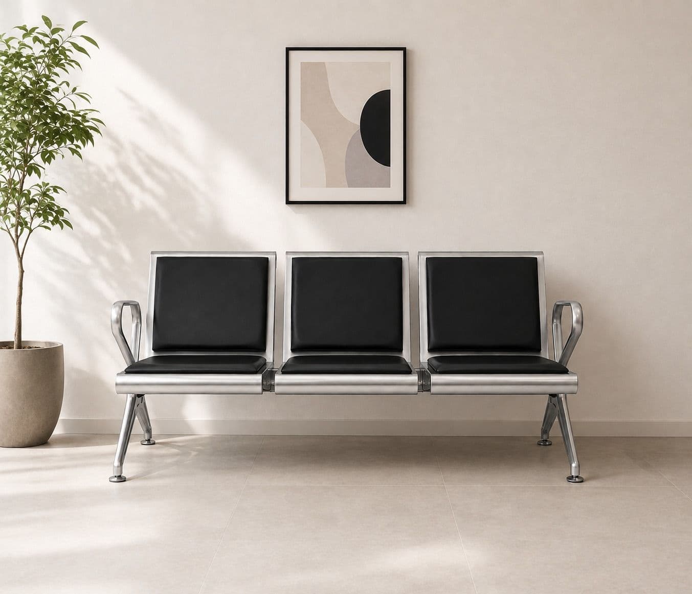 Image 1 for Metro 3 Seater With Cushion Waiting Room Chair (PM)