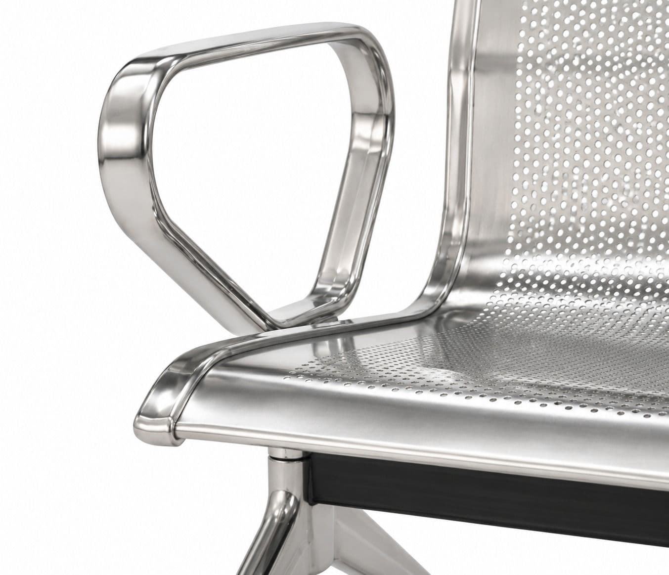 Image 5 for Imported SS (202 Grade) 3 Seater Waiting Room Chair (PM)