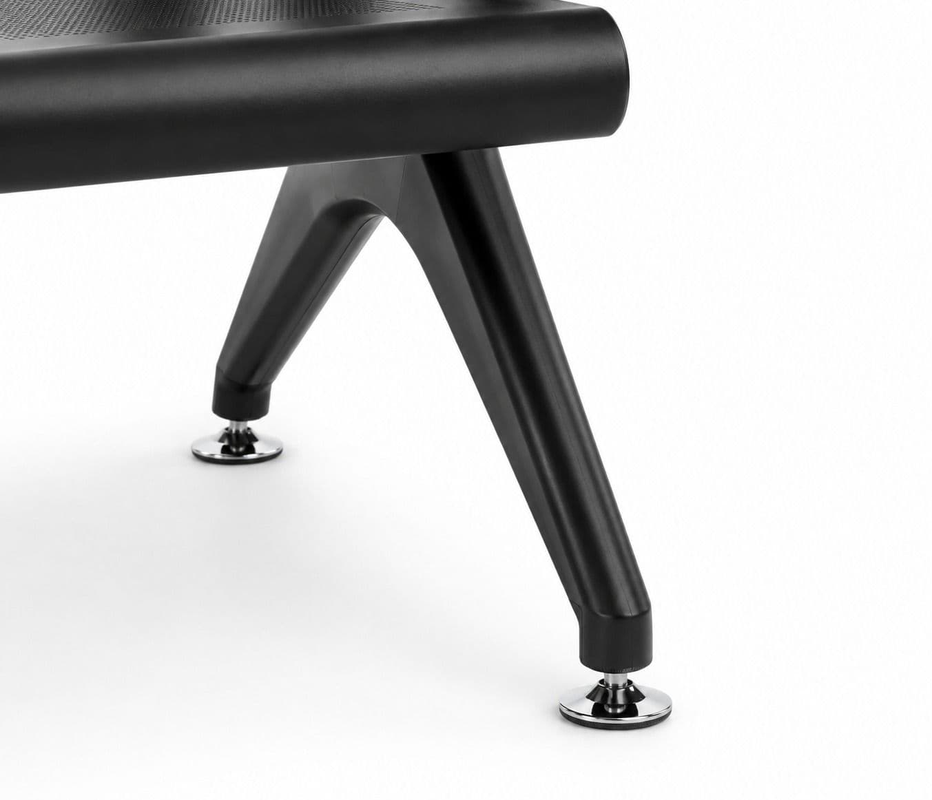 Image 5 for Metro 2 Seater Black Waiting Room Chair (PM)