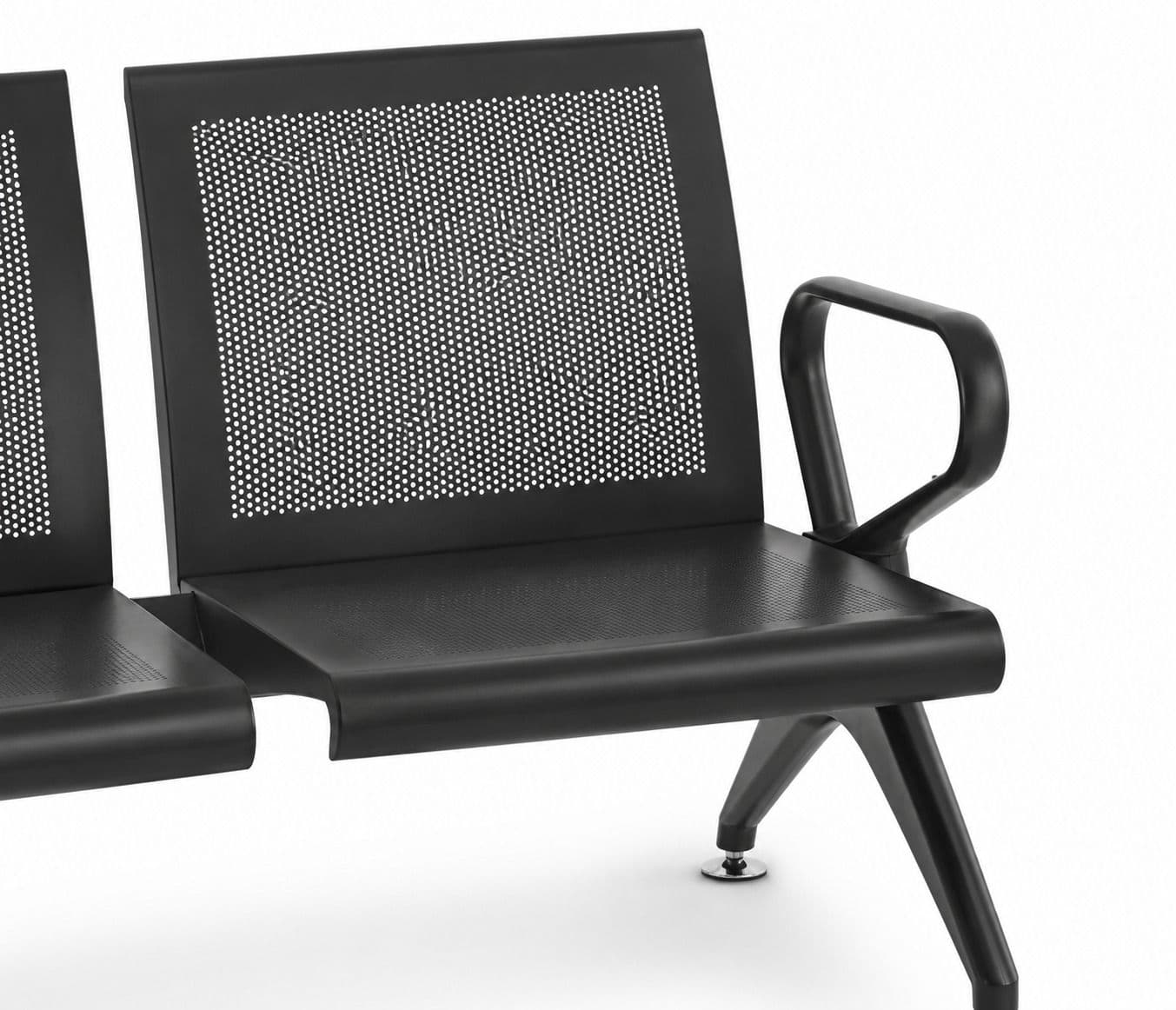 Image 3 for Metro 2 Seater Black Waiting Room Chair (PM)