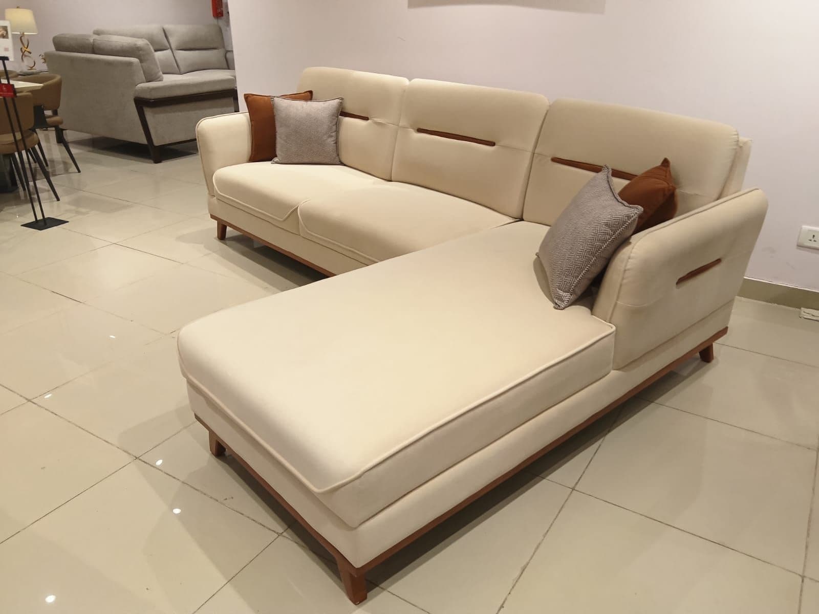Image 9 for Boxter Sofa 3+L Seater Velvet Suede Fabric (HYD OTD)