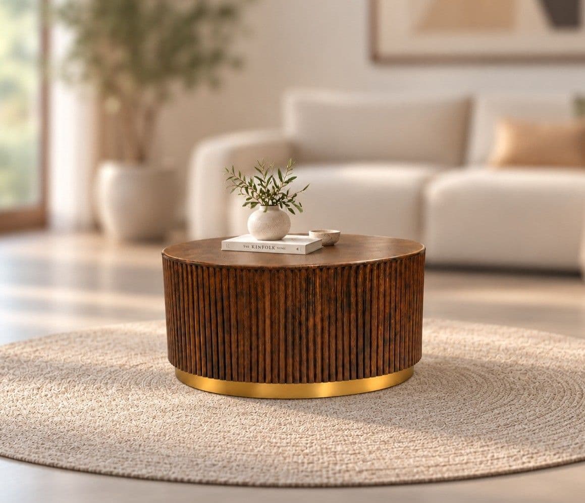 Image 1 for Fluted Round Coffee Table (WF)