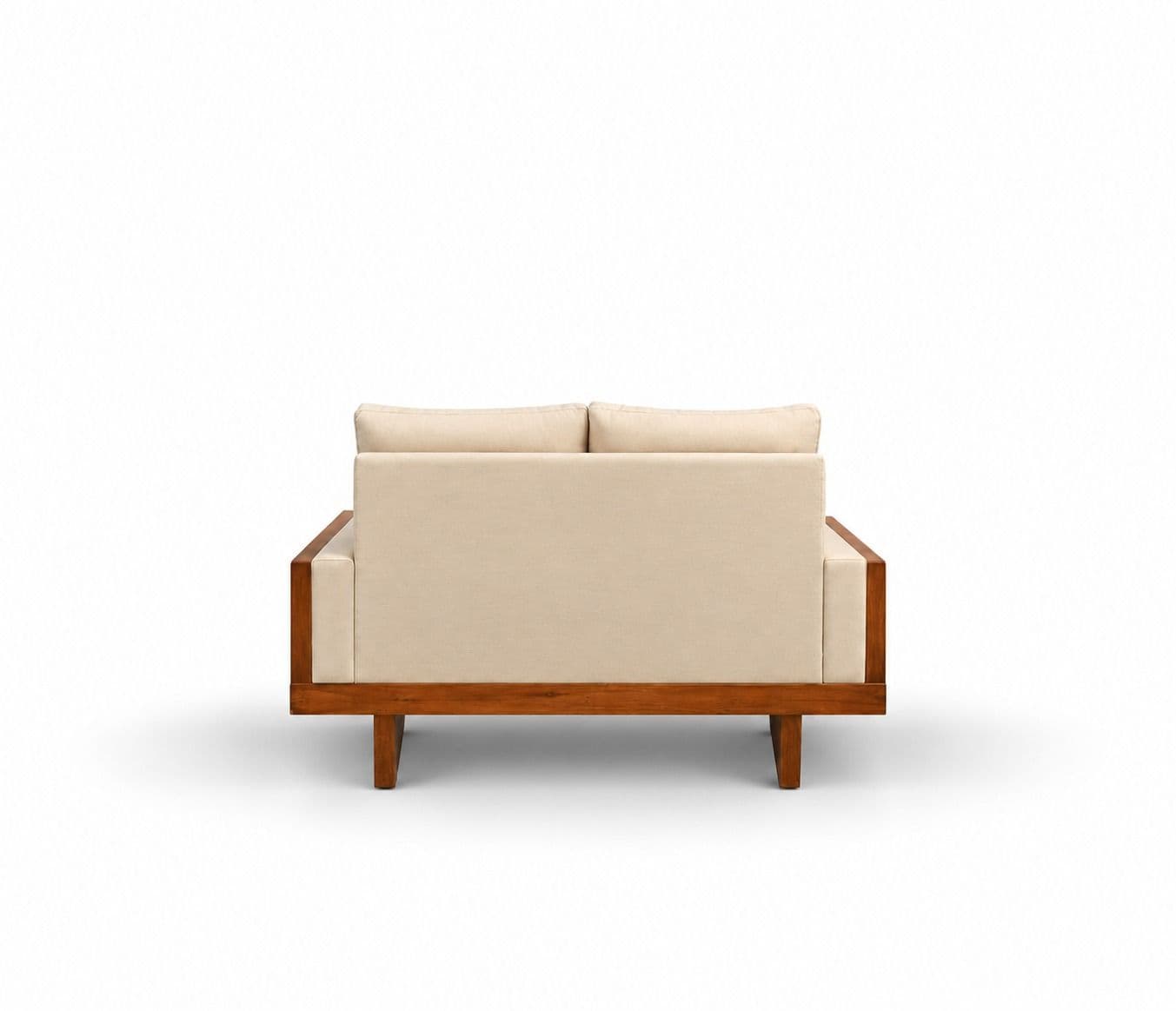 Image 15 for Estonia Sofa 3+ Lounger With 2 Seater High Density Foams And Micro Seude Fabric And Acacia Wood (BTM OTD)