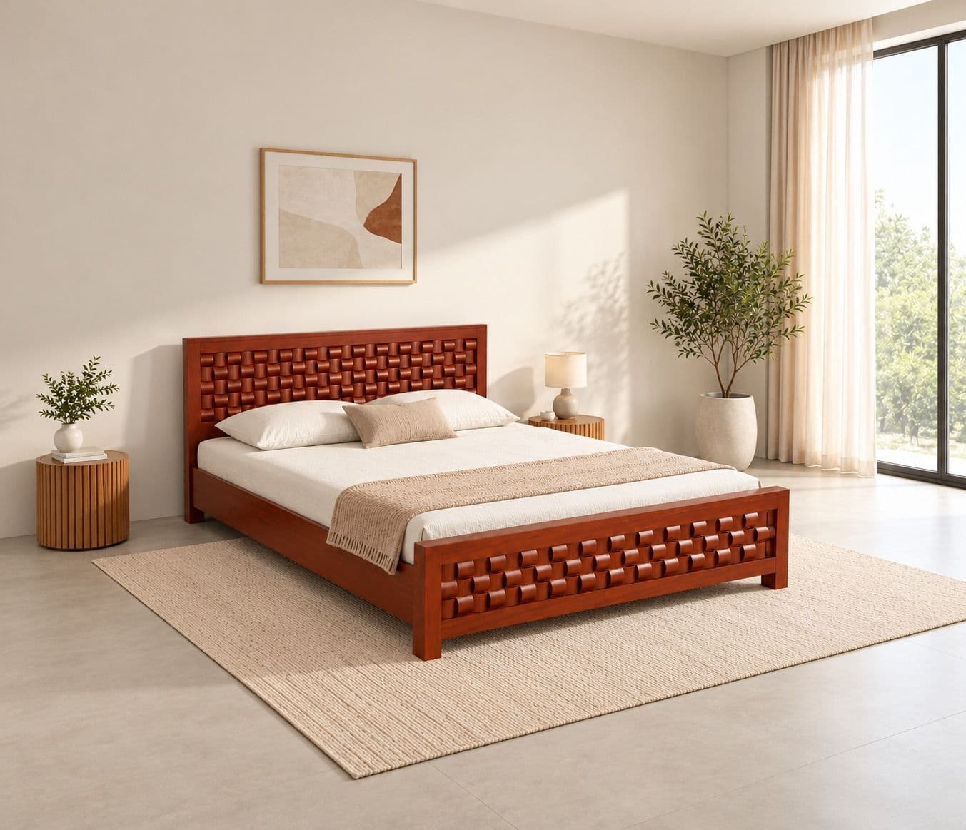 SK Chocolate Cot King Size With Regular Storage (WH)