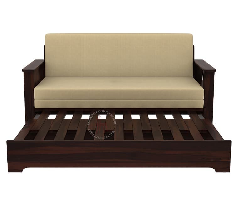 Image 3 for Delis Sheesham Wood Sofa Cum Bed Without Armrests