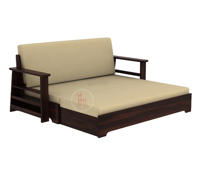 Image 4 for Delis Sheesham Wood Sofa Cum Bed Without Armrests