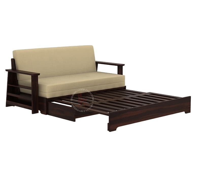 Image 6 for Delis Sheesham Wood Sofa Cum Bed Without Armrests