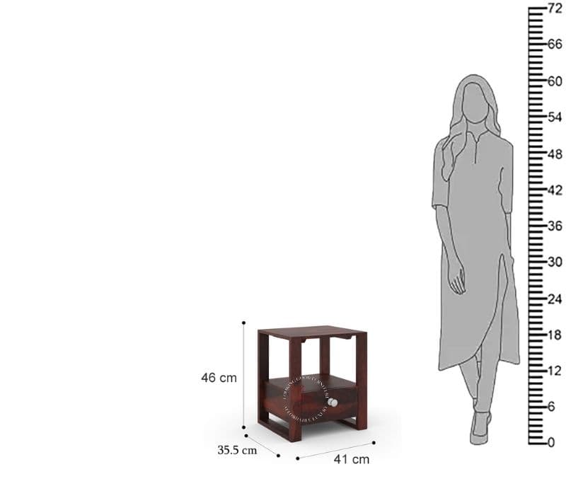 Image 7 for Mira Bedside Table (Walnut Glossy) (WI)