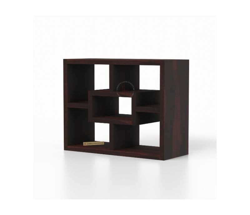 Image 3 for Cindra Sheesham Wood Display Unit With Open Storage (Walnut Finish)
