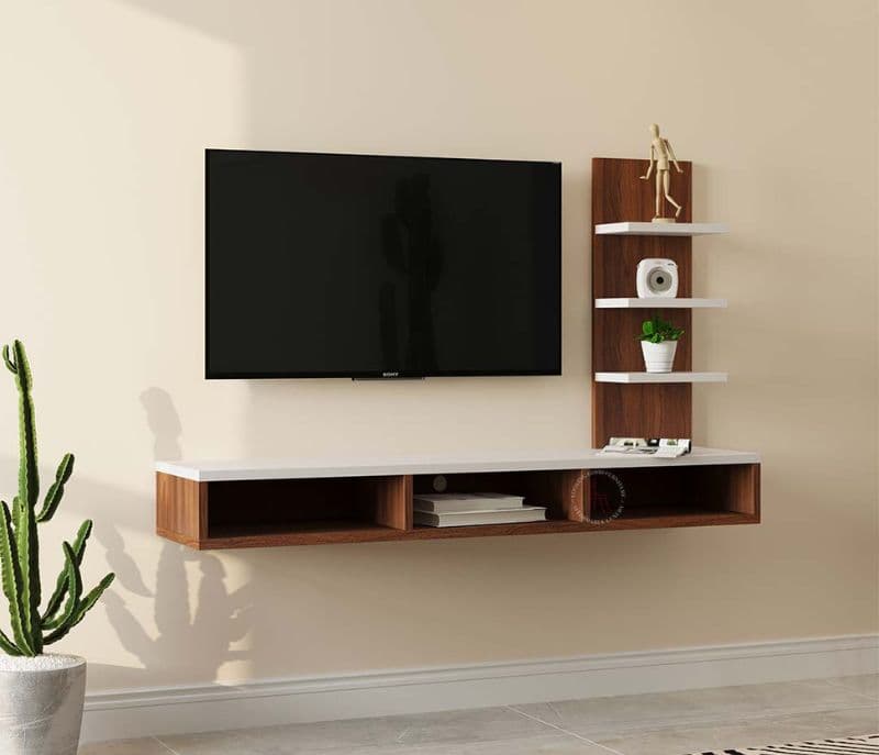 Image 1 for Salve Wall-Mounted Tv Unit (Exotic Teak Finish)