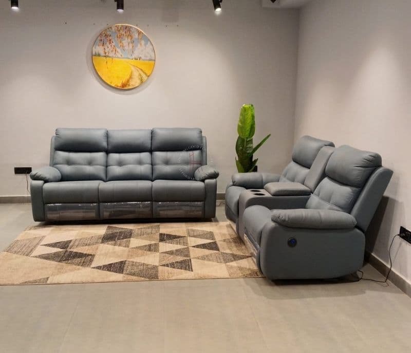 Image 3 for Luma 3+2 Recliner Seater Suede Fabric (CP)