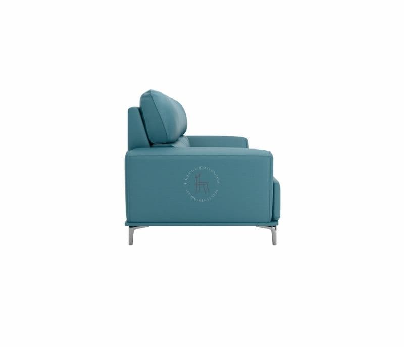 Image 6 for Florence Sleek Sofa 3+2 Seater Leatherette (Steel Blue) (HYD)