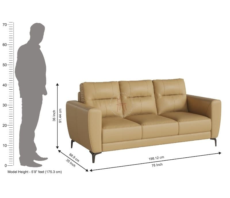 Image 8 for Malta Classic Sofa (Leatherette, Brown)