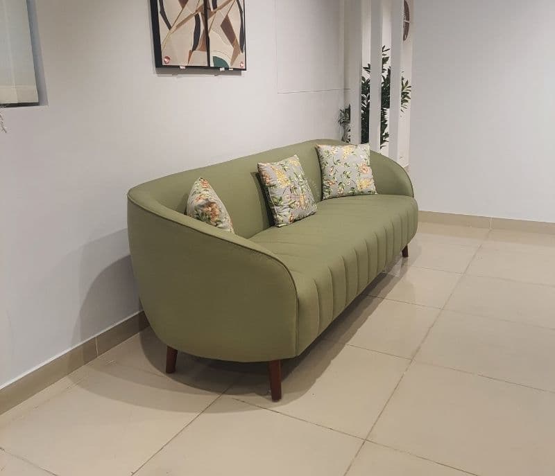 Image 5 for Rolex Modern Sofa 3+2 Seater Suede Fabric (Olive Green)(WF)(LGB)(EC)(KORA)(BS-BTM)(HYD)(BS-SKN)