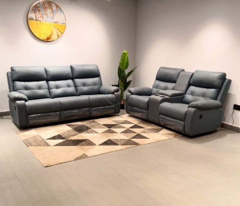 Image 2 for Luma 3+2 Recliner Seater Suede Fabric (CP)