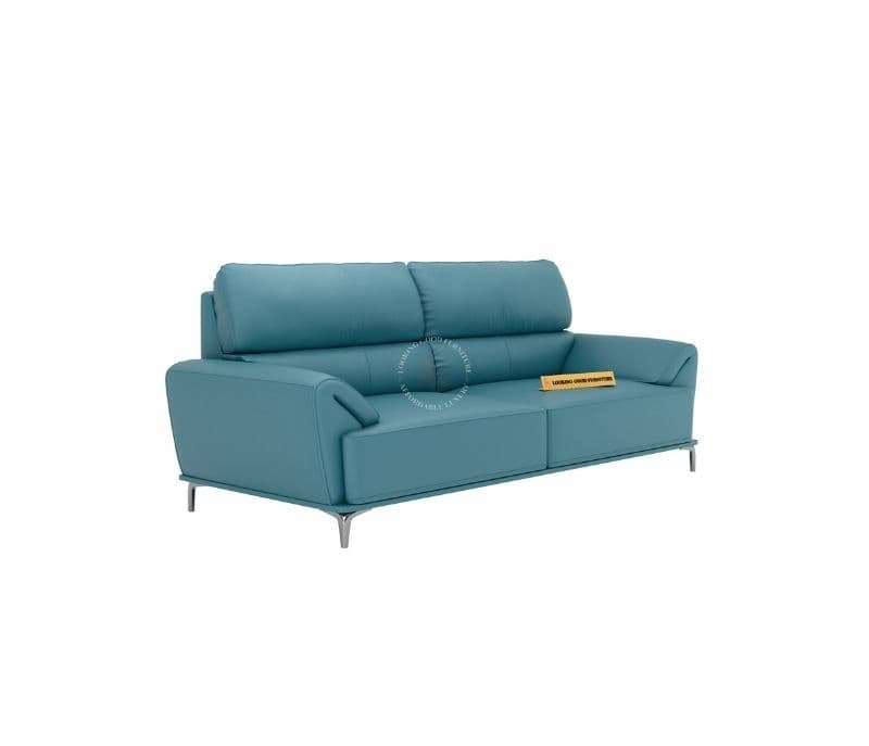 Image 4 for Florence Sleek Sofa 3+2 Seater Leatherette (Steel Blue) (HYD)