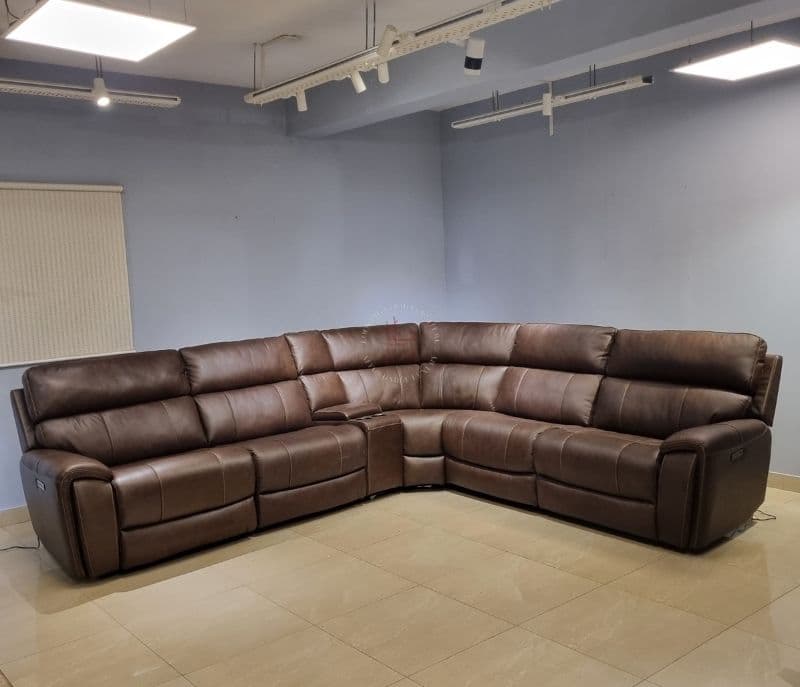 Image 6 for Manwah L- Shaped Recliner With Leather 1ZGR+1ZGR+CH+Corner+1S+1ZGR Seater (WF)