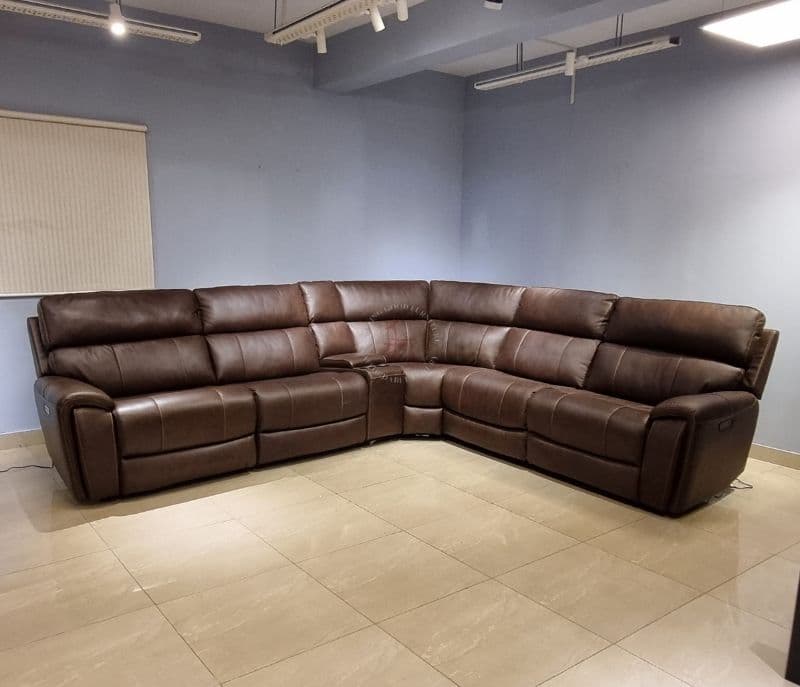 Image 4 for Manwah L- Shaped Recliner With Leather 1ZGR+1ZGR+CH+Corner+1S+1ZGR Seater (WF)
