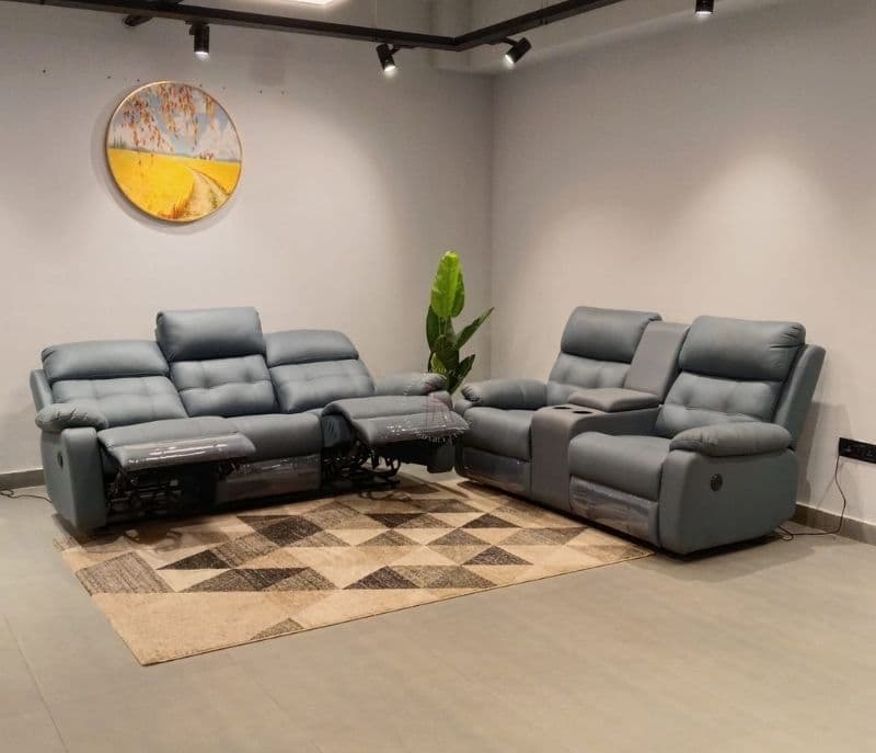 Image 4 for Luma 3+2 Recliner Seater Suede Fabric (CP)