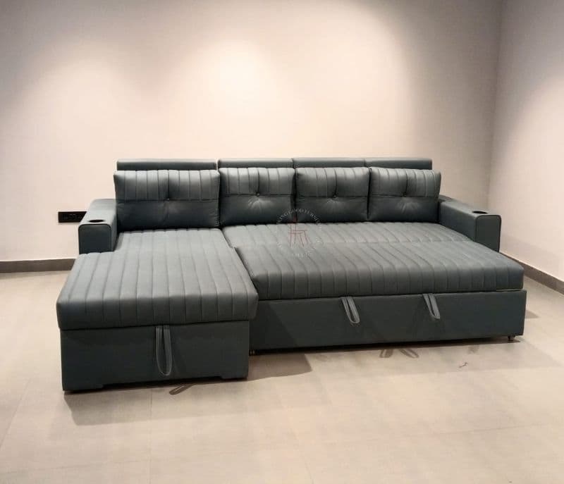 Image 2 for Orion Dual-Function Sofa 3+Lounger Velvet Fabric (CP)