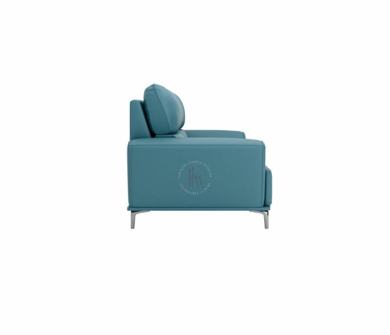 Image 9 for Florence Sleek Sofa 3+2 Seater Leatherette (Steel Blue) (HYD)