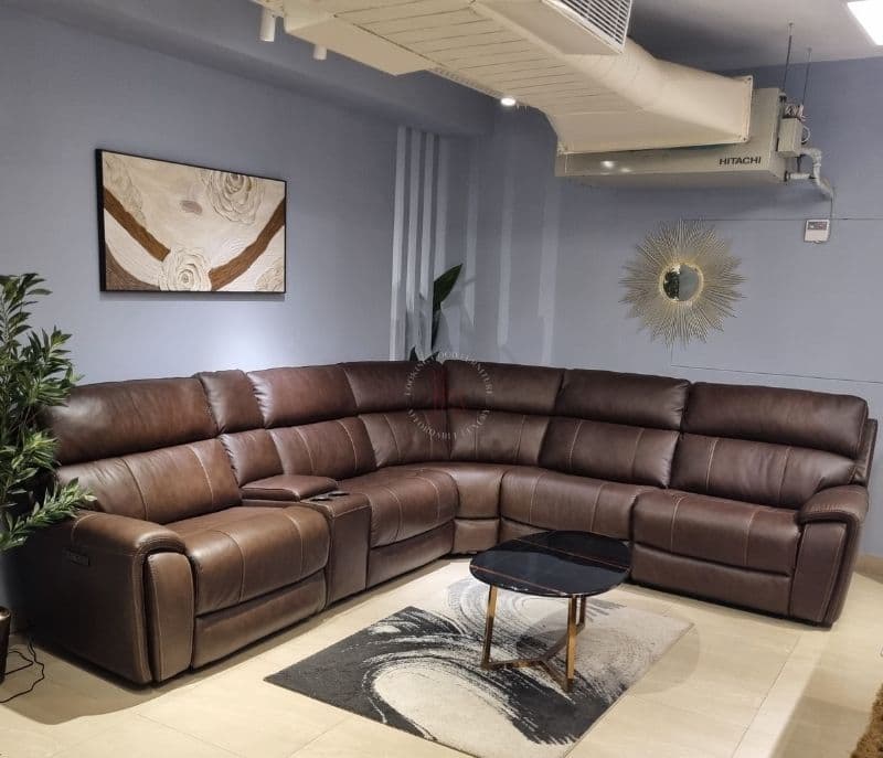 Image 3 for Manwah L- Shaped Recliner With Leather 1ZGR+1ZGR+CH+Corner+1S+1ZGR Seater (WF)