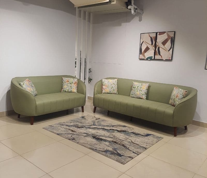 Image 3 for Rolex Modern Sofa 3+2 Seater Suede Fabric (Olive Green)(WF)(LGB)(EC)(KORA)(BS-BTM)(HYD)(BS-SKN)