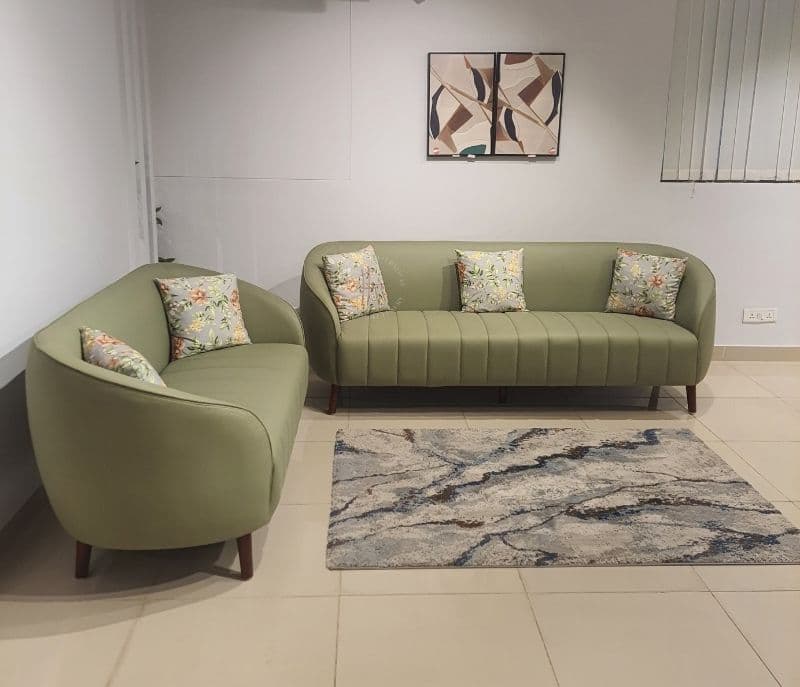 Image 4 for Rolex Modern Sofa 3+2 Seater Suede Fabric (Olive Green)(WF)(LGB)(EC)(KORA)(BS-BTM)(HYD)(BS-SKN)
