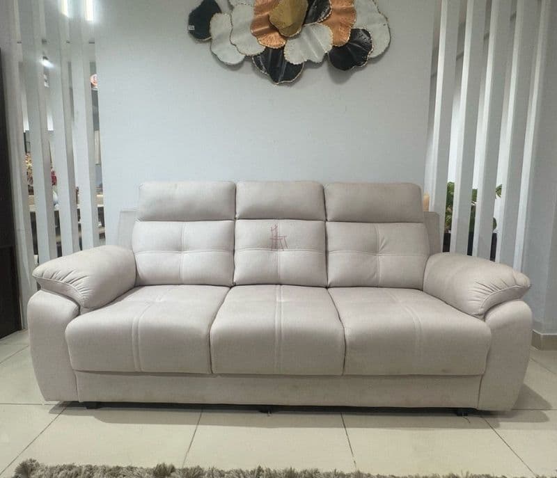 Image 3 for Atlas Comfort Sofa 3+2 Seater Velvet Suede Fabric (Irish Cream) (BWD)