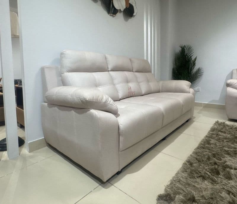 Image 2 for Atlas Comfort Sofa 3+2 Seater Velvet Suede Fabric (Irish Cream) (BWD)