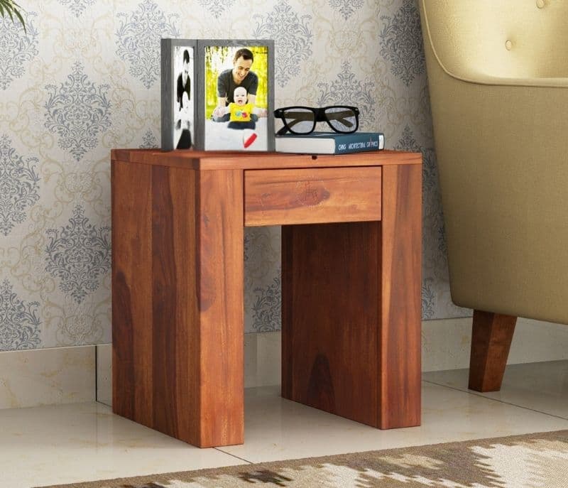 Image 1 for Alex Sheesham Wood Side Table (Honey Finish)