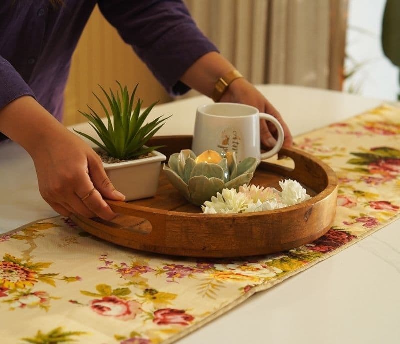 Image 1 for Giosue Grace Printed Cotton Table Runner