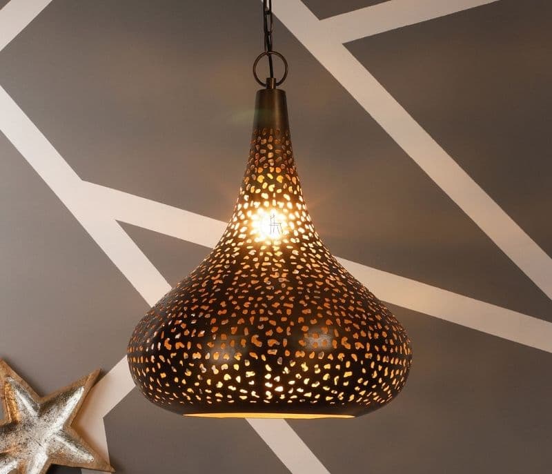 Matilde Single Hanging Light Gold Metallic