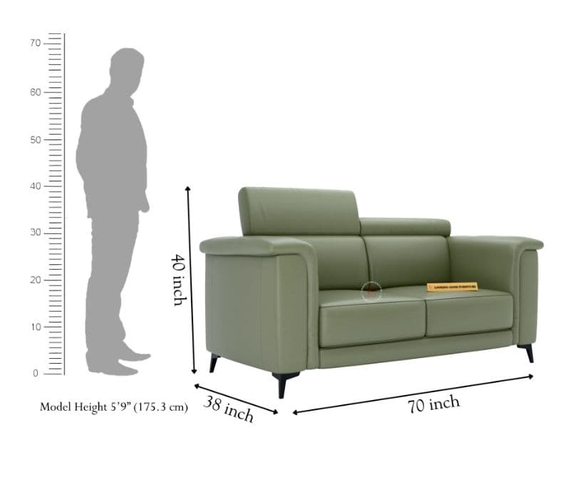 Image 9 for Douglas Urban Sofa (Leatherette, Green)