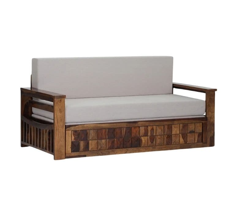 Image 3 for Shloka Wooden Sofa Bed with Storage