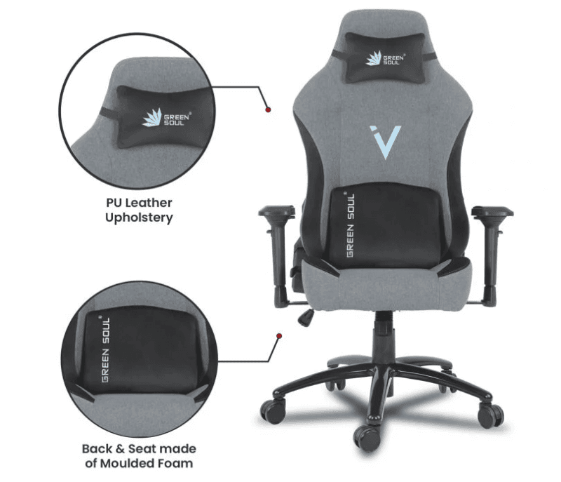 Image 3 for Butterfly Mechanism PU Leather Gaming Chair ( Dark Grey )