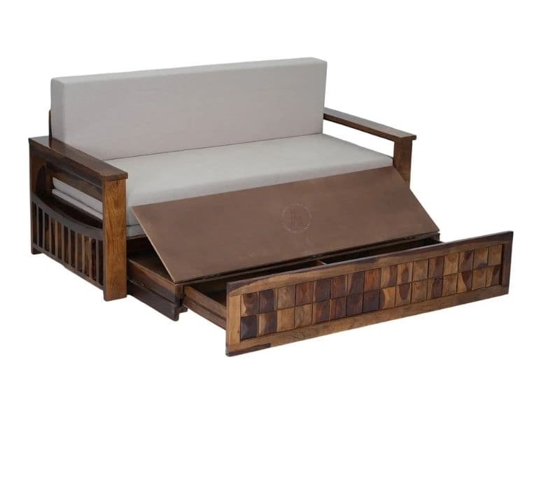 Image 6 for Shloka Wooden Sofa Bed with Storage