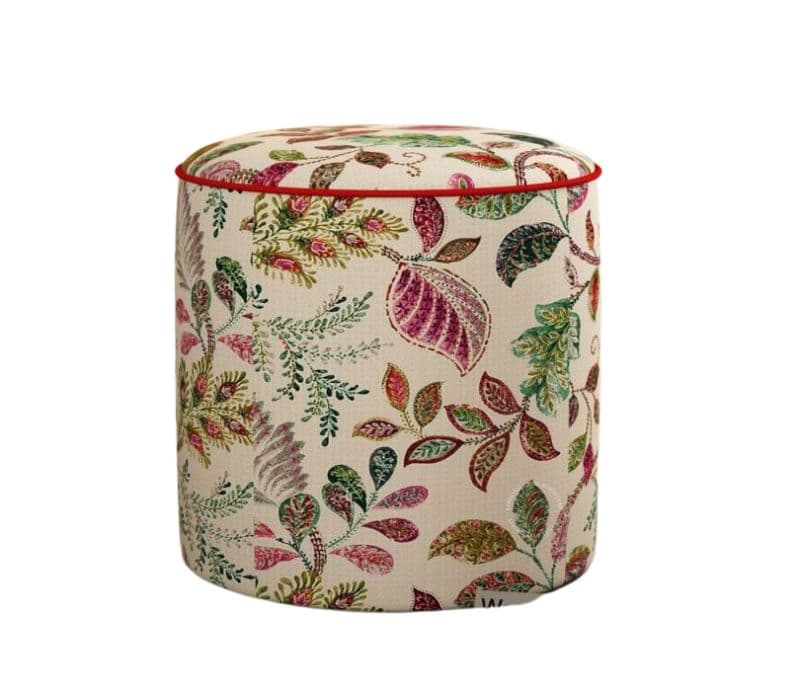 Image 1 for Rob Round Pouffe ( Rosy Leaf )