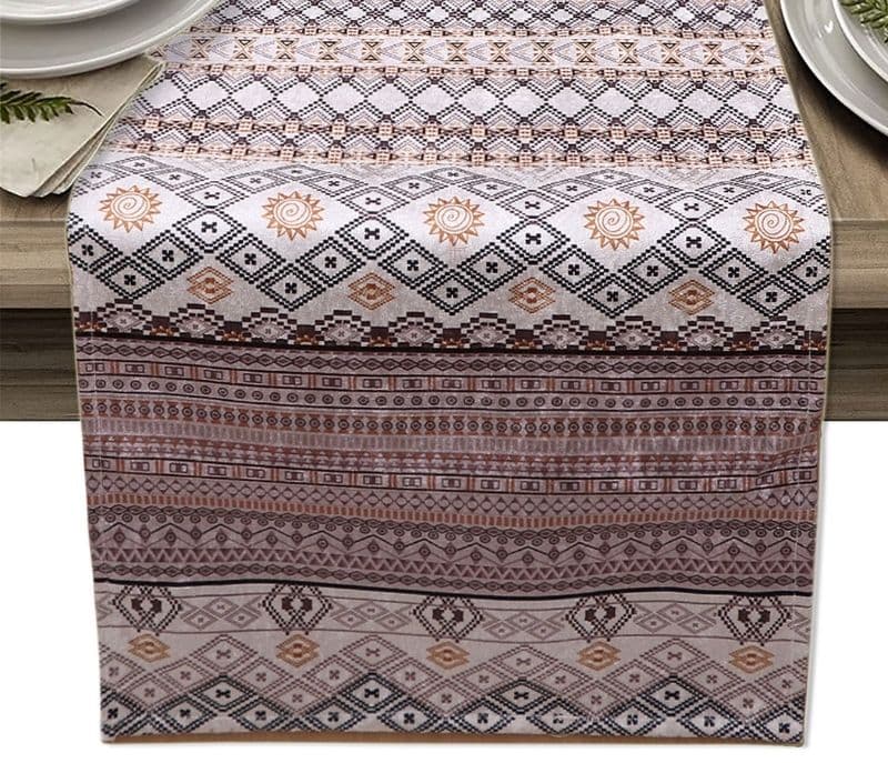 Image 2 for Ruperto Line Velvet Printed Table Runner