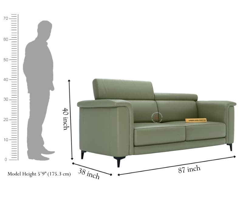 Image 8 for Douglas Urban Sofa (Leatherette, Green)