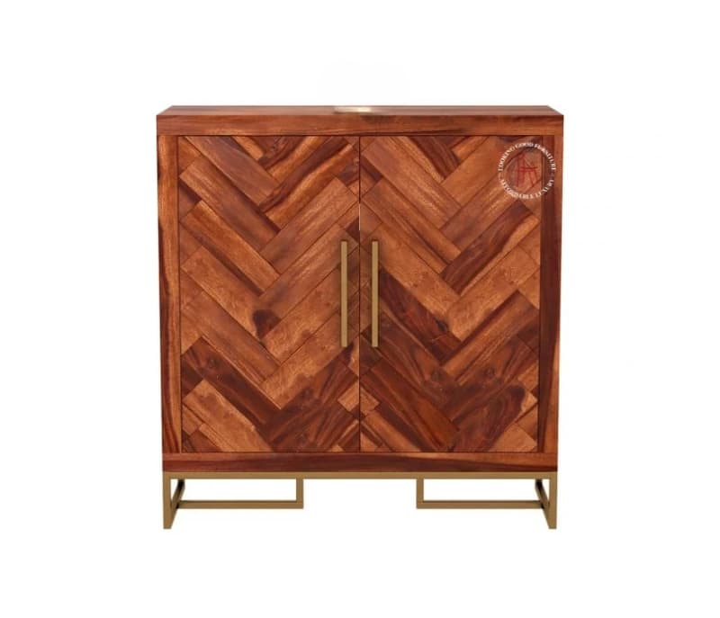 Image 2 for Premium Sheesham Wood Shoe Rack (Honey Finish)