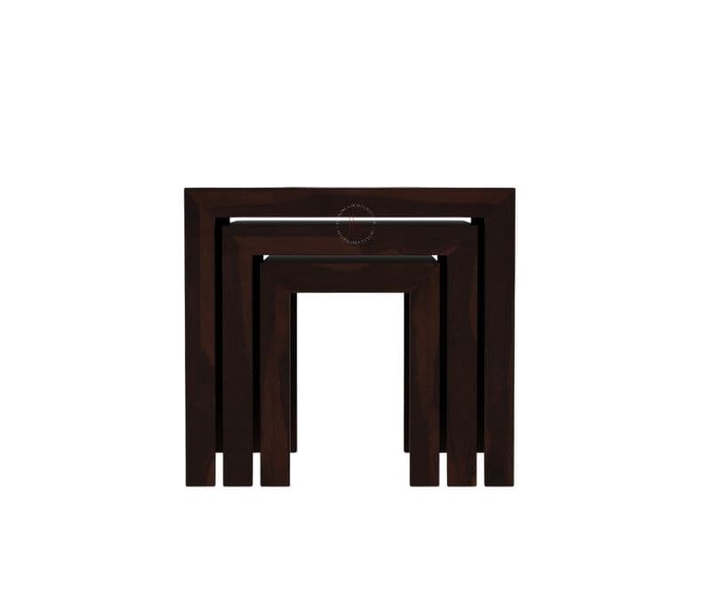 Image 6 for Ayotte Sheesham Wood Nest of Tables (Walnut Finish)