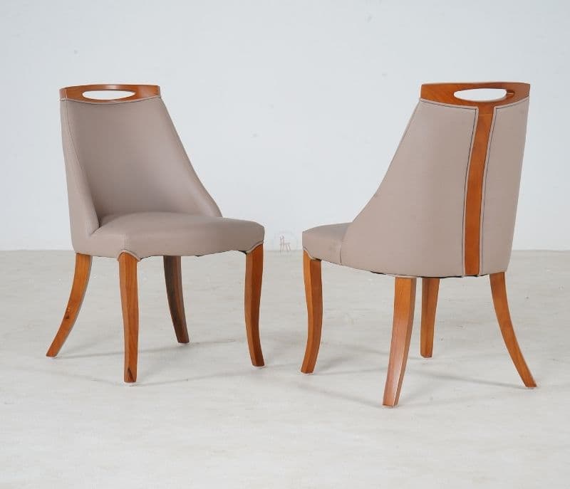 Image 9 for Sammy 6 Seater White Onyx Marble Dining Set with Premium Leatherette Upholstery