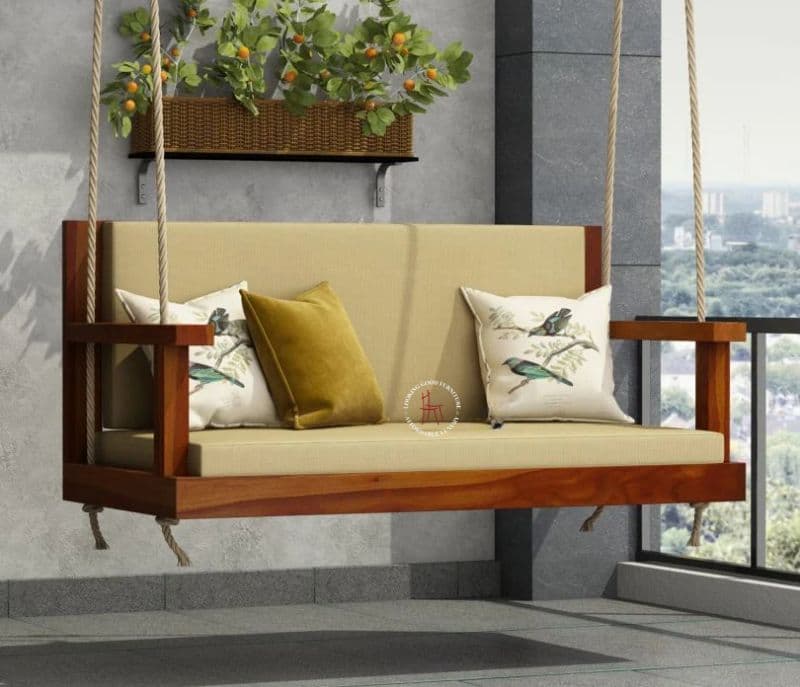 Elite Wooden Swing Chair ( Honey Finish )